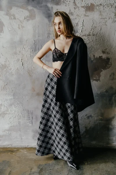 Картата максі-спідниця